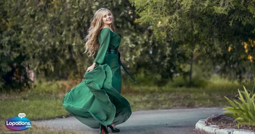Green Outfit Captions for Girl
