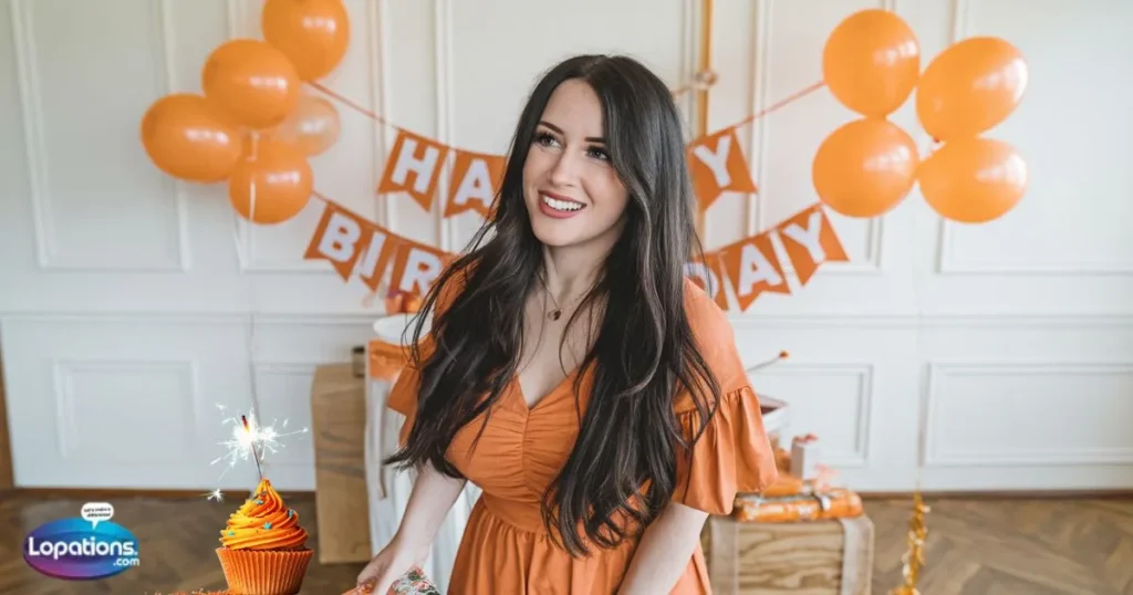 Orange Birthday Dress Captions